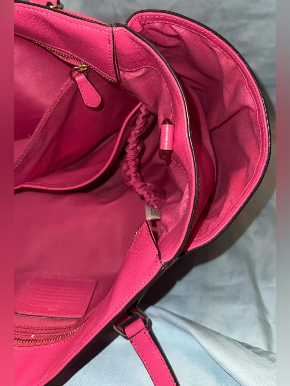 Coach crossgrain leather